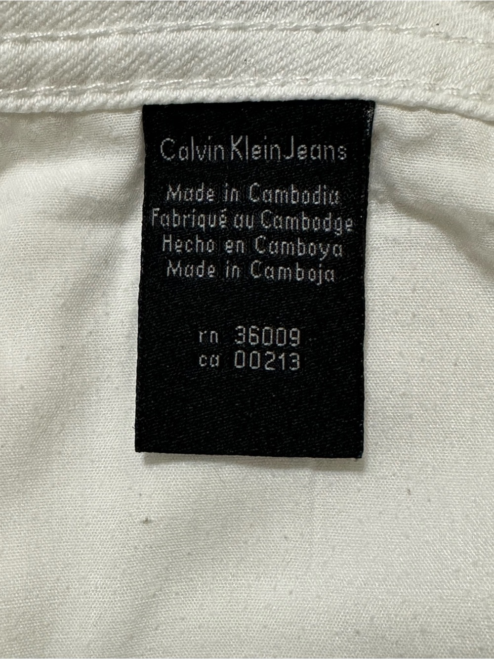 Calvin Klein Jeans White Cropped Slim Skinny Crop Straight Jeans - Picture 5 of 7